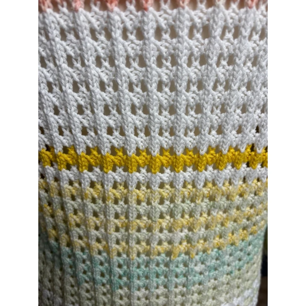 Talbots pastel striped light sweater size medium - Picture 8 of 9